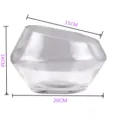 Klares Glas-Hydrokultur-Vase mit geometrischem Facettendesign für Tischpflanzendekoration. - 20 UFO-Modell