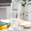 Creative offset clear glass vase for modern minimalist desktop flower arrangement. - L / Clear