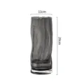 Smoky grey glass vase, 29cm wavy modern flower arrangement container home decor - Medium / 1230 Ribbed Cylindrical Vase - Smoky Gray