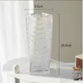 Nordic Transparent Glass Vase Creative Twisted Ribbed Flower Pot For Living Room Decor - Large Multicolor