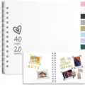 Weißes Spiral-DIY-Scrapbook-Album mit 40 Seiten für Hochzeits- und Babyfotos. - 40 Seiten Pack / Weiß