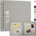 Graues DIY-Spiralalbum mit 40 Seiten für Fotos, Erinnerungen und kreatives Journaling. - 40 Seiten Pack / Hellgrau