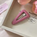 Schattige roze stoffen BB haarspeld Koreaanse stijl zoete pony clip haaraccessoire voor vrouwen - Grote Driehoek Stijl / Dieproze