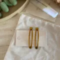 Koreanischer Stil transluzente Tropfen Haarspangen Set, minimalistische geometrische Haarnadeln - Orange (Paar)