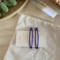 Koreanischer Stil transparente bunte Tropfen-Haarspangen, minimalistisch für Pony und Styling. - Königsblau (Paar)