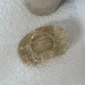 Beige acetaat haarclip, ronde platte haarklem voor elegante dameskapsels haaraccessoire. - Beigegrijs