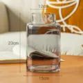 Transparente Glasvase für moderne Heimdekoration, zylindrischer Blumenbehälter groß. - Rauchgrau Flacher Mund Hoher Stil / Rauchgrau