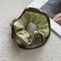 Unique zipper hair scrunchie creative green and brown design ponytail holder hair accessory. - Zipper Style / Brown Green Zipper Style