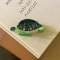 Pince à cheveux en acétate motif tortue verte, accessoire de coiffure animal marin élégant. - Tortue