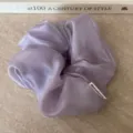 Koreanischer lavendelfarbener Mesh großer Haargummi, elegantes Chiffon Haaraccessoire. - Lila