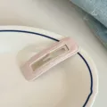 Pink fabric hair clip cute BB clip sweet hair accessory for women style variant - Pink Rectangle Clip