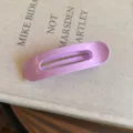 Pince à cheveux ovale violette pour femmes, accessoire mignon couleur bonbon pour le quotidien. - L / Rose