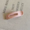 Pince à cheveux ovale rose creuse pour femmes, barrette mignonne couleur bonbon pour coiffure - S / Rose Clair