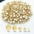 Perline distanziatrici quadrate in ottone placcato oro creazione di gioielli 2mm 5mm - Perlina Distanziatrice Quadrata / 2.0mm / Oro 18K