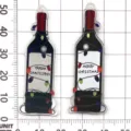 Acrylic Wine Bottle Pendants Christmas Tree Lights DIY Jewelry Making Charms Necklace Accessories - Wine Bottle / 1 Piece (51x19x2mm) / Black