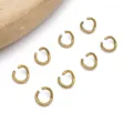Gold tone open jump rings DIY jewelry making connectors for bracelets necklaces 8pcs pack - Round Open Jump Ring (T2730) / 10 Pieces/Pack (0.6x4mm) / Gold