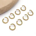 Gold open jump rings stainless steel DIY jewelry findings connectors for bracelet and necklace. - Round Open Jump Ring (T2732) / 10 Pieces (0.8x6mm) / Gold