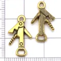 Antique gold wine opener charms alloy DIY jewelry making pendants for necklace and bracelets. - Opener (20761)