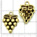 Antique gold grape charm pendant alloy DIY jewelry accessories necklace bracelet making - Grape Wine (20763)