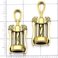 Antique gold alloy corkscrew wine charm pendant for DIY bracelet necklace jewelry making accessories - Bottle Opener (20764)