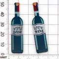 Acrylic red wine bottle charms DIY pendant jewelry accessories for necklace bracelet 8pcs - Wine Bottle / 1 Piece (51x12x2mm) / Blue