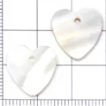 Weisse Perlmutt Herz Anhaenger DIY Muschel Charms fuer handgemachte Schmuck Accessoires. - Herz / 1 Stück/Packung (15mm)