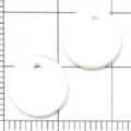 Weißer runder Muschel Anhänger Charm für DIY handgemachte Schmuck Halskette Armband - Scheibe / 1 Stück/Packung (11.5mm)