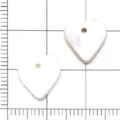 Weißer Herz Muschel Anhänger DIY Schmuck Zubehör, Perlmutt Charms für Ketten und Armbänder. - Herz / 1er Pack (11x11mm)