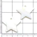 Weisse naturliche Perlmutt Stern Anhanger fur DIY Schmuckherstellung Zubehor - Pentagramm / 1 Stück (17x17mm)