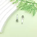 ciondoli a microfono in argento antico per gioielli fai da te, ideali per bracciali e collane. - 1 Pezzo (7x25mm)