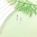 Ciondolo chitarra in lega argento antico accessorio gioielli DIY collana bracciale. - 1 Pezzo/Confezione (8x20mm)