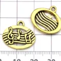 Pendentifs breloques notes de musique en alliage or ancien pour bracelets colliers DIY - Note de Musique (20877)