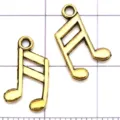 Breloques note de musique en alliage or ancien DIY pour colliers et bracelets faits à la main - Note de Musique (20888)