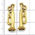 Pendentif trompette en alliage d or ancien accessoire bijoux bracelet collier DIY variante - Cor (20890)