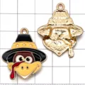 Pendentif émail dinde Thanksgiving pendentif en métal accessoires de bijoux DIY variante - Tête de Dinde