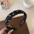 Joli serre-tête floral pour femmes, bandeau de cheveux quotidien, accessoire polyvalent. - Noir