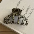 Elegant acetate hair claw clip for thick hair, retro tortoise shell design large hair jaw clip. - Tortoise