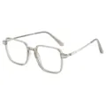 Transparent square frame eyeglasses ultra lightweight clear optical spectacle frame for women - Transparent Gray Photochromic