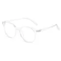 Gafas transparentes de color gelatina montura clara moda anti luz azul retro - Transparente