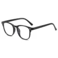 Gafas de luz azul negras con remaches, montura clásica y moderna para hombres y mujeres. - Monturas de gafas / Montura Negra Brillante