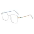 Transparent frame glasses for women men anti blue light prescription ready stylish optical eyewear - Transparent Blue Frame