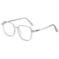 Clear frame glasses for women and men anti blue light eyewear stylish optical frame - Transparent Gray
