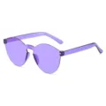 Gafas de sol sin montura moradas de moda para hombres y mujeres, protección UV elegante. - Lente Púrpura