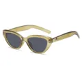 lunettes de soleil cat eye pour femmes retro vintage protection uv400 tendance chic - Monture verte translucide Verres gris