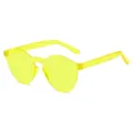 Lunettes de soleil sans monture translucides jaune neon pour fete en plein air et style. - Jaune Clair