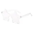 Transparent one-piece star frameless sunglasses clear fashion party eyewear for women and men universal. - Clear Lens