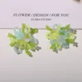 Handmade beaded flower hair clips DIY jewelry accessories sweet forest style green - Style 35 / 1 Piece/Pack