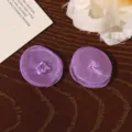 Vista detallada del accesorio para pinza de pelo DIY de tela de malla con cuentas de cristal. - Púrpura