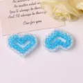 Accesorios para el cabello DIY con cuentas de corazones de caramelo, estilo elegante. - Azul