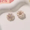 Handgefertigter Perlen-Kristall-Blumen-DIY-Anhänger für exquisite süße Ohrringe und Haarschmuck. - Hellviolett